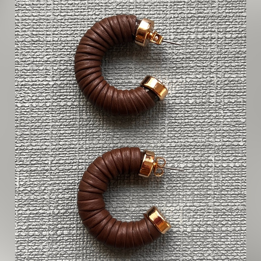 Chocolate Brown Hoop Earrings